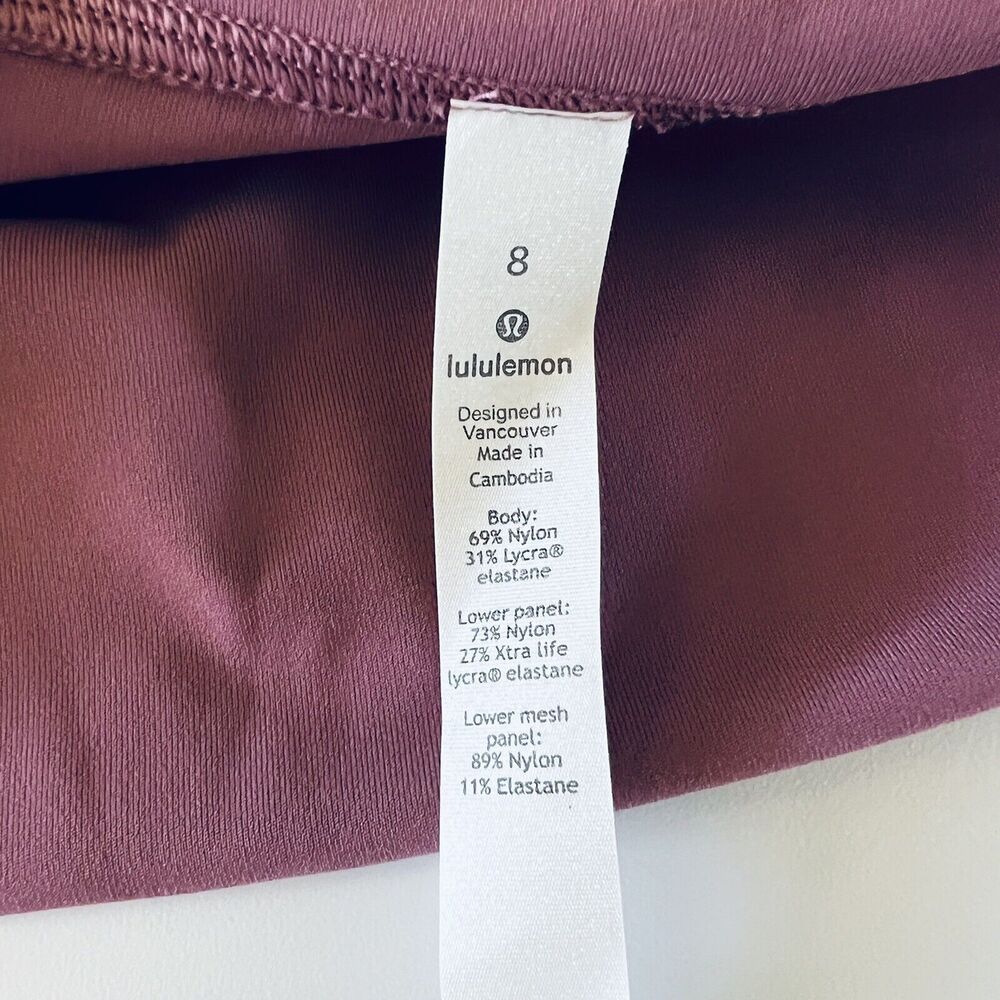 LULULEMON ATHLETICA Plumful Wunder Under HR Crop 24" Leggings - US 8 - Picture 6 of 7